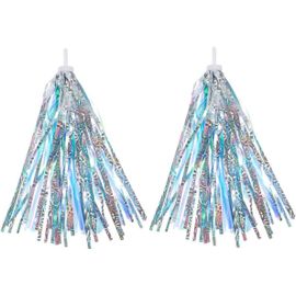 Kal-Enfants Enfants Scooter Streamers Vélo Guidon Banderoles Colorées Pom-Pom Paire Vélo Tassel Ruban
