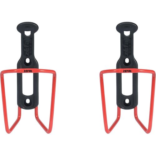 Kal-Pack Alu Plast 124 - Pack De Deux Porte-Bidons Velo - Porte Gourde En Aluminium Pour Tout Type De Velo - Léger Et Robuste - Rouge