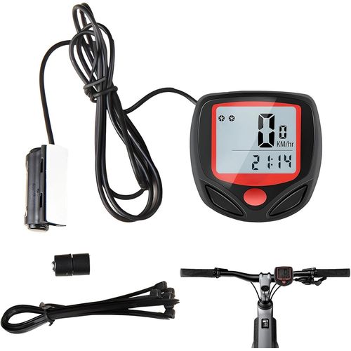 Kal-Compteur Velo, Compteur De Vitesse Vélo,Ordinateur De Vélo, 15 Fonctions, Affichage Lcd, Compteur Kilometrique De Vélo Compteur De Vitesse Multifonction Ordinateur De Vélo Étanche