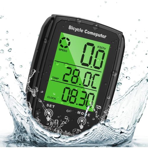 Kal-Compteur De Vélo, 19 Fonctions Ip65 Étanche Ordinateur De Vélo, Avec Écran Rétroéclairé Led, Contrôle Tactile, Démarrage/Arrêt Automatique, Compteur De Vitesse Velo Et Compteur De Kilomètres Vtt