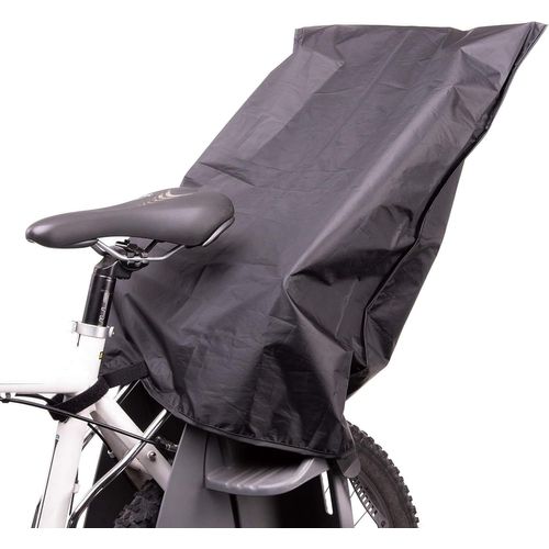 Kal-Protection Pluie Porte Bebe Velo - Housse Imperméable Universelle Pour Siege Velo Enfant Arrière (Compatible Römer, Hamax, Thule Etc.), Noir