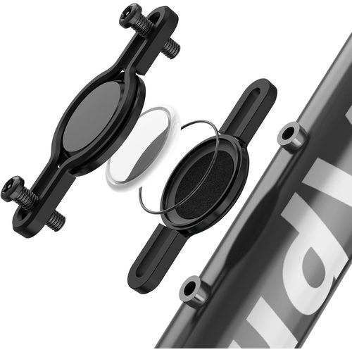 Kal-Support De Vélo Airtag, Alliage D'aluminium Durable [Imperméable À L'eau & Petit Et Caché] Traqueur Gps Caché Porte-Bouteille Sous Le Vélo, Vis De Sécurité & Anneau Caoutchouc Étanche