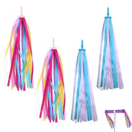 Kal-2 Paires Enfant Vélo Rubans Multicolores, D'enfants De Banderoles De Vélo, Vélo Guidon Banderoles, Banderoles De Guidon, Accessoires De Vélo Pour Enfants