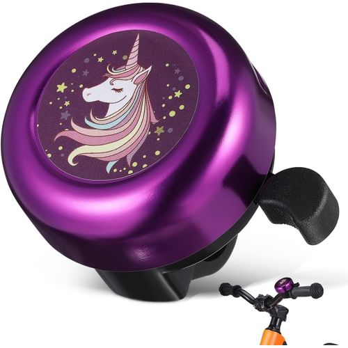Kal-Sonnette Velo Enfant Fille Cloche De Vélo Licorne Son Cloche De Vélo Pour D'enfant Adulte Femmes Hommes