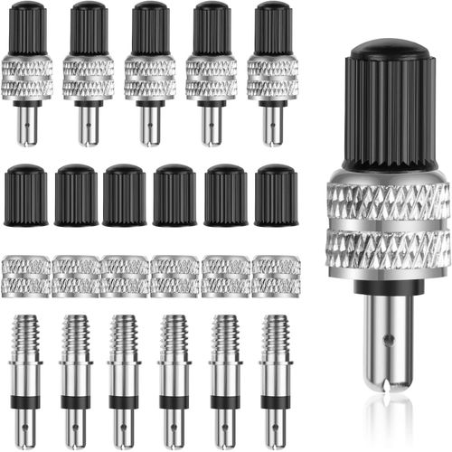 Kal-12pc Presta Valve Cores Obus, Valve Presta Set Avec Demonte Obus Valve, Adaptateur Valve Velo, Adaptateur Valve Presta Pour Application Pneu Vélo Réparation Vélos