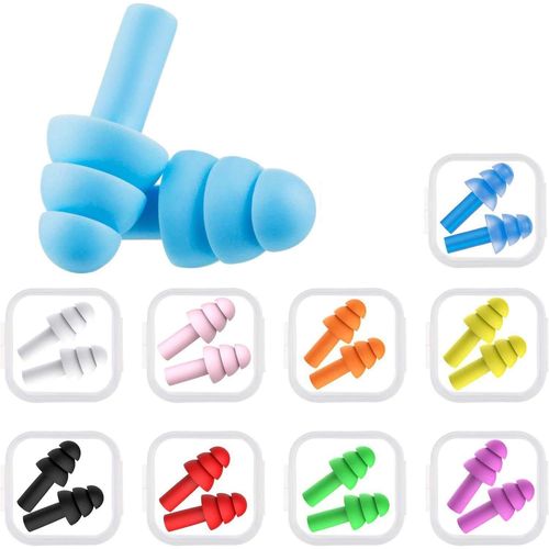 Kal-Bouchons D'oreille De Natation, Silicone, Réutilisables, Multicolore, Pour Piscine-Mer-Bain-Natation Sports Aquatiques