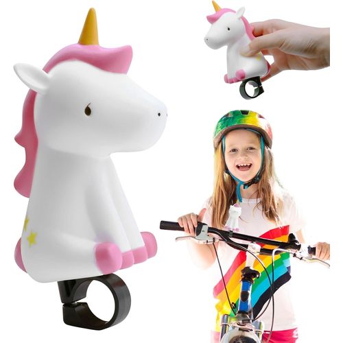 KAL-Klaxon De Vélo Amusant Pour Enfant - Motif Licorne - Sonnette De Vélo - Sonnette De Vélo - Sonnette De Vélo - Pour Anniversaire D'Enfant - Accessoire De Scooter