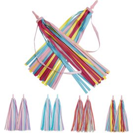 Kal-Lot De 2 Rubans Colorés Pour Vélo Pour Enfants - Pour Guidon De Scooter/Vélo, Cadeaux D'anniversaire, Sûrs Et Faciles À Attacher - Rose Jaune