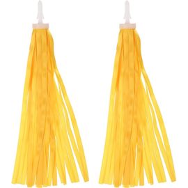Kal-Rubans Vélo, Pompons Colorés Pour Guidon Trottinette, Accessoires Décoration Pour Filles Pour Vélo, Tricycle, Poignées, Or
