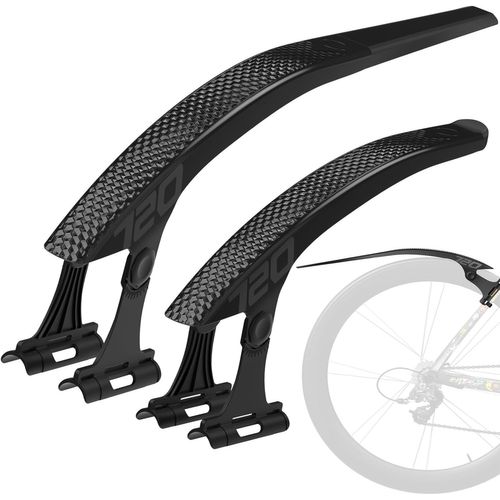Kal-Gravel Bike - Garde-Boue Réglable - Pour Vélo De Course - 24-29" - Démontage Rapide - Convient Pour Largeur De Pneu 700 C X 23-38 Mm (Noir)