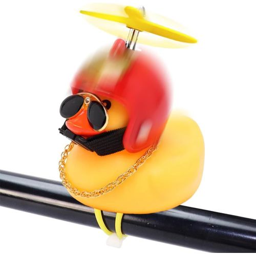 Kal-Petit Canard Jaune Sonnette Velo Enfant, Klaxon Velo, Accessoire Velo, Canard En Plastique, Sonnette Velo Adulte, Homme De Fer, 1 Pièce
