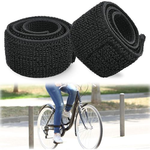 Kal-2 Pcs Serre Pantalon Velo, Pince Pantalon Velo Sangle Elastique Brassard Sécurité Noir, Pince À Vélo Pour Pantalon Femme Hommes, Velcro Clips De Jambe Pantalon Velo Pour Vélo, Jogging, Randonnée