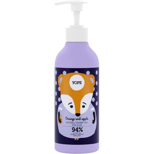 Kal-Gel Douche Enfant | Pour Peau Sensible | Doucement Parfumé | Hydratant | Apaisant | 94% D'ingrédients Naturels | Formule Vegan | Orange Et Pomme | 400ml 
