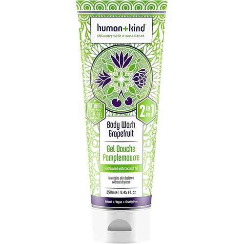 KAL-Gel Douche/Shampoing Sans Sulfate Hydratant Peau Sèche Avec Huile De Coco Doux Pour Cheveux/Cuir Chevelu Soin Naturel/Végétal Pamplemousse 250 Ml, 1 Unité