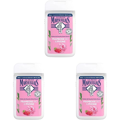 Kal-| Crème De Douche Extra Douce Framboise Bio & Pivoine (Flacon De 250 Ml) \U2013 Gel Douche Avec 92% D'ingrédients D'origine Naturelle \U2013 Ph Neutre Pour La Peau Et Sans Colorant 
