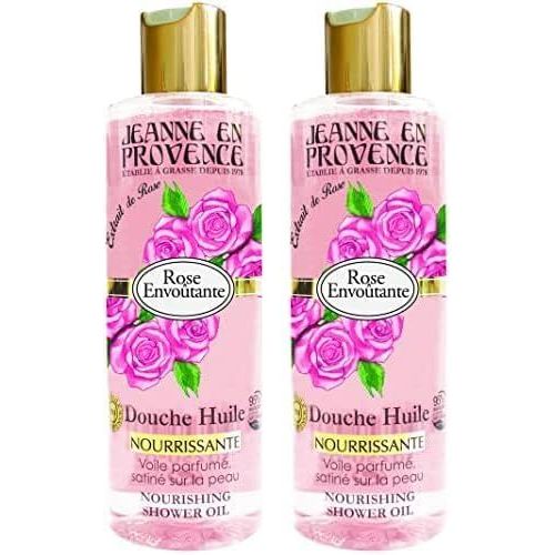 Kal-- Douche Huile Rose Envoûtante - Nettoie, Nourrit & Parfume - Gel Douche Pour Peaux Sèches - 95% D'ingrédients D'origine Naturelle - Fabriqué En France À Grasse - 250 Ml (Lot De 2) 