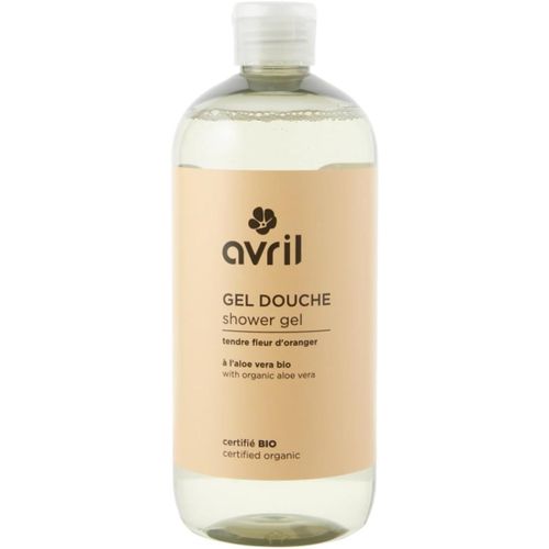 Kal-- Gel Douche Bio - Texture Soyeuse - Aloe Vera Bio - 97% D'origine Naturelle - Vegan, Certifié Bio Ecocert - Fabriqué En France - 500ml (Tendre Fleur D'oranger) 