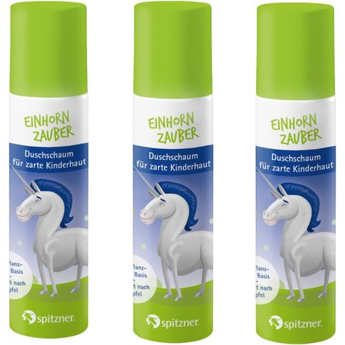 Kal-Gel Douche Enfants Licorne Magique 3 X 75 Ml - Mousse De Douche Verte Magique Parfumée À La Pomme, Mousse Nettoyante Douce Pour Peaux Sensibles, 100% Végan 