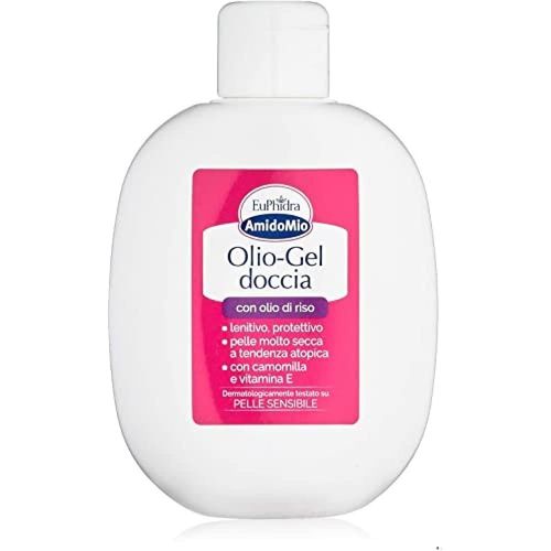 Kal-Amido Mio Olio-Gel Douche Huile De Riz Nettoyant Pour Peaux Sensibles Aux Sensibles, 200 Ml 
