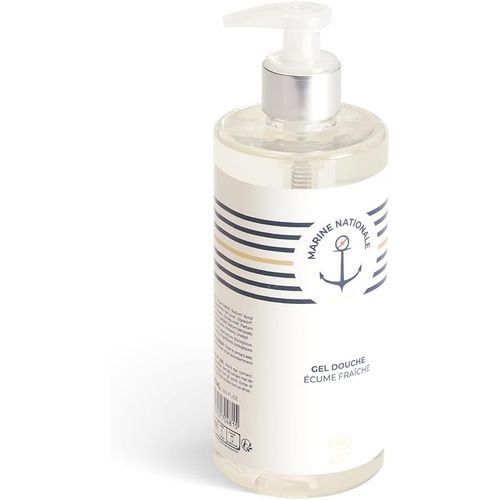 Kal-, Edition Limitée Marine Nationale, Gel Douche Parfum Écume Fraîche, 500ml, Certifié Bio 