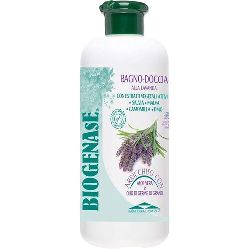 Kal-Biogenase Gel Douche Relaxant, Lavande Pour Peaux Sèches/Sensibles Sans Parabène, 500 Ml 