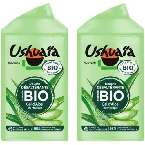 Kal-Gel Douche Certifiée Bio Aloe Ushuaïa 300ml (Lot De 2) 