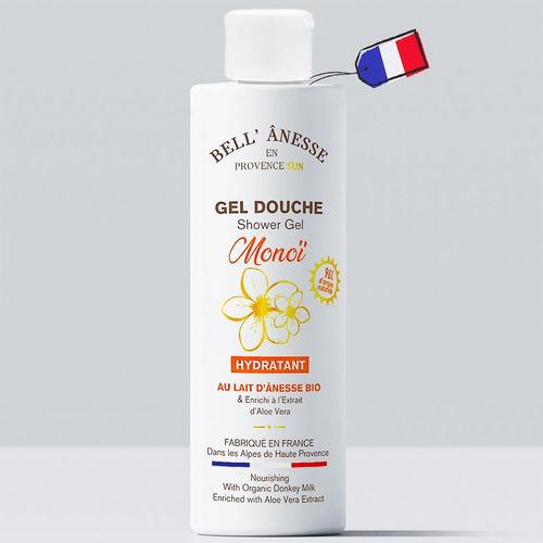 Kal-Gel Douche Monoï Au Lait D'ânesse Bio 250 Ml. Fabrication Française. Tous Types De Peau 