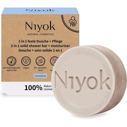 Kal-® 2-En-1 Gel Douche Solide + Soin "Sensitif" (80g) \U2022 Savon Douche Naturel Doux \U2022 Gel Douche Solide Pour Peaux Sensibles \U2022 Savon Vegan Corps & Mains \U2022 Sans Plastique & Vegan 