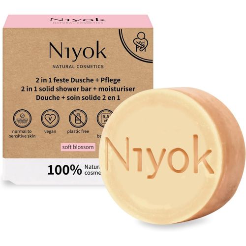 Kal-® Douche Solide 2-En-1 + Soin "Soft Blossom" (80g) \U2022 Savon Naturel Pour La Douche \U2022 Gel Douche Solide Pour Tous Types De Peaux \U2022 Savon Vegan Corps & Mains \U2022 Zéro Plastique & V 