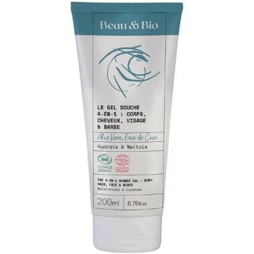 Kal-Le Gel Douche 4-En-1 Certifié Bio - Fabrique En France 
