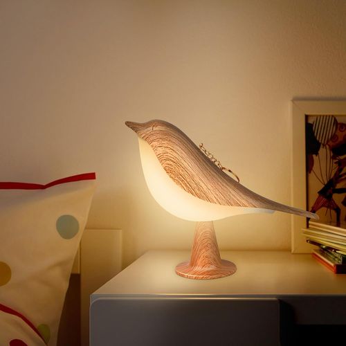 Kal-Bird Lampe De Table Night Light, Lampe De Table Sans Fil Dimmable, Usb Rechargeable Touch Sensor Control Kindergarten Light Avec Fonction De Diffuseur D'arôme De Chambre À Coucher (Jaune)