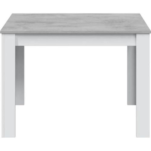 Table À Manger - Cloe - Rectangulaire - Blanc Artik / Béton - 109 X 67 X 78 Cm