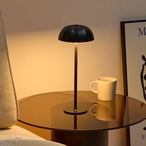 Kal-Lampe De Table Sans Fil Hauteur Réglable, Lampe De Bureau Dimmable Contrôle Tactile 3000k-6000k, 4000mah Rechargeable Lampe À Poser Avec Batterie Pour Exterieur, Terrasse, Restaurant, Salon