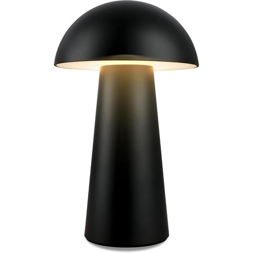 Kal-- Mini Lampe De Table Led Sans Fil, Tactile, À Intensité Variable Par Paliers, Ip44, Lampe De Chevet, De Lecture, De Camping, Batterie, D'extérieur, 12x19,5 Cm (Dxh), Noir