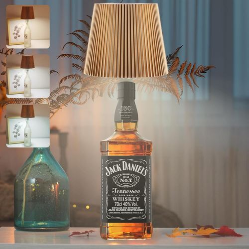Kal-Lampe De Bouteille, Led Lampe De Bouteille, Lampe À Bouteille, Lampe De Table Tactile Sans Fil Étanche Ip54, Parfaite Pour Une Utilisation Intérieure Et Extérieure, Restaurants Et Bars (Or)