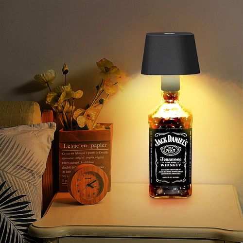 Kal-Tactile Lampe De Bouteille De Vin Dimmable, Led Lampe De Table Sans Fil, Portable Usb Rechargeable Lampe Pour Les Réunions De Famille, Les Festivals De Musique, Les Bars (A)
