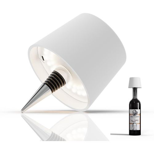 Kal-Lampe Tactile De Bouteille Amovible Et Amovible, Lampe De Table Sans Fil Rechargeable Lampe De Bouteille À Intensité Lampe De Bouteille Lampe Led Sans Fil Étanche. 1 Pièce Bleu