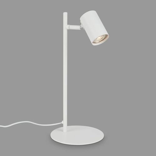Kal-Leuchten 7408-016 Lampe De Table Réglable Avec Interrupteur De Câble, 1 Douille Gu10 Max. 9 W Blanc 38,5 Cm