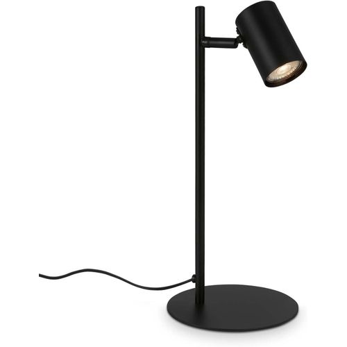 Kal-7408-015 Lampe De Table Réglable Avec Interrupteur De Câble, 1 Douille Gu10 Max. 9 W Noir 38,5 Cm