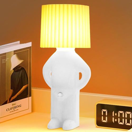 Kal-Lampe Créative A Little Shy Man, Naughty Little Boy Desk Lamp, Lampe Chevet Led, Lampe De Table Led Amusante Avec Abat-Jour, A Little Shy Man Creative Lamp,Home Decoration Beautiful Gift