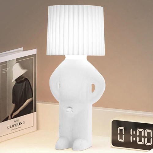 Kal-Lampe Créative A Little Shy Man, Naughty Little Boy Desk Lamp, Lampe Chevet Led, Lampe De Table Led Amusante Avec Abat-Jour, A Little Shy Man Creative Lamp,Home Decoration Beautiful Gift