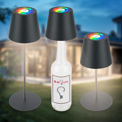 Kal-- Lampe De Table Led Rgbw 3 En 1 Sans Fil Ip44 Avec Tactile, Intensité Variable En Continu, Batterie Et Source De Lumière Remplaçables, Lampe De Chevet, Lampe Led, Lampe En Bouteille, 36 X