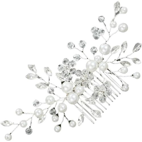 Kal-1 Pièces Pince À Cheveux De Mariage De Mariée En Cristal, Accessoires De Mariée, Peigne De Cheveux De Mariée, Épingle À Fleur De Perle, Mariée Décorative Bandeau Fête De Mariage