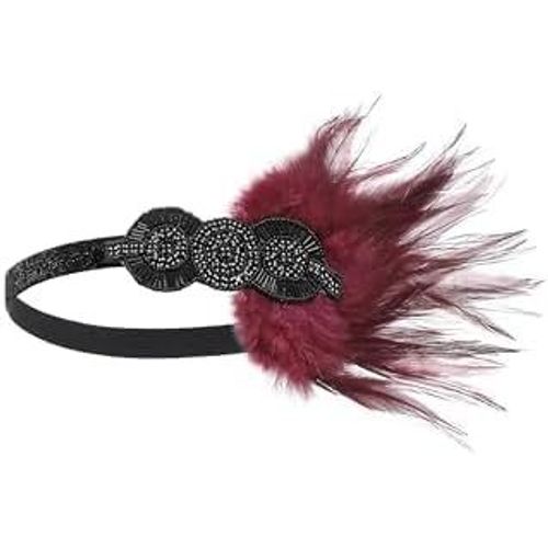 Kal-Bandeau Pour Femme Style Années 20 Gatsby, Style Années 20, Bordeaux, Style Années 20