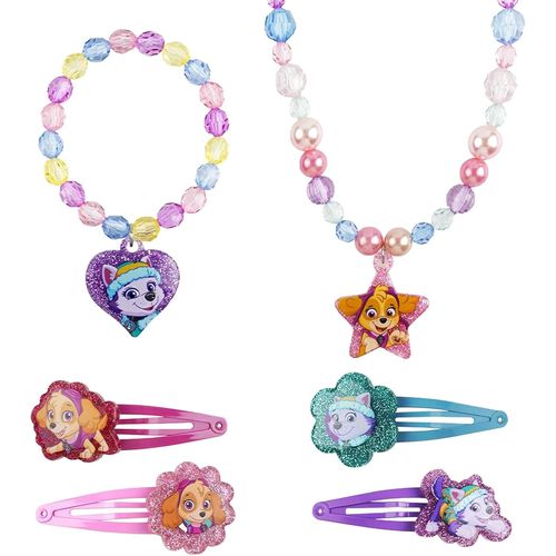 Kal-6pcs Kit Coiffure Enfant Fille, Parure De Bijoux Set, Barettes Cheveux Fille, Cadeau Petite Fille Collier, Bracelet, Épingles À Cheveux, Jeu D'habillage Pour Petite Fille Motif 