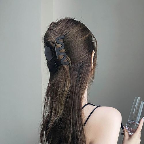 Kal-Grandes Pinces À Cheveux Pinces À Griffes Irrégulières Pinces À Cheveux Noires Pinces À Cheveux En Acrylique Pinces À Cheveux Ondulées Grandes Griffes Cheveux Barrette Grande Pince À Cheveux
