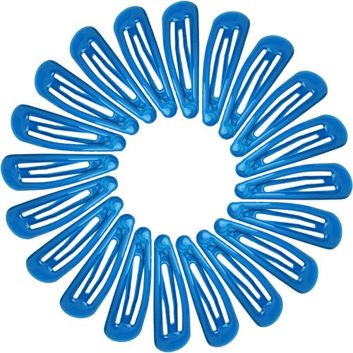 Kal-20pcs 4.8cm Barrettes Pince À Cheveux Clip En Métal, Barrette Cheveux Fille, Snap Barettes Bb En Métal, Femme Snap Clip Barrettes À Cheveux, Enfant Épingle À Cheveux Bleu