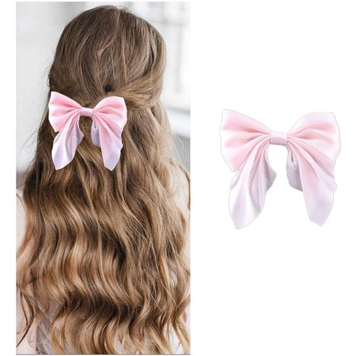 Kal-Pinces À Cheveux Noeud Boho Barrettes Noeud En Satin Barrette En Soie Noeud Papillon Vintage Accessoire De Cheveux Clip Noeud Papillon En Satin Pour Femme Et Fille Coiffure