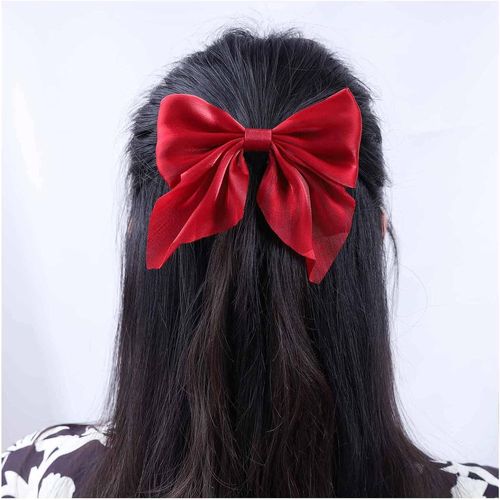 Kal-Pinces À Cheveux Noeud Boho Barrettes Noeud En Satin Barrette En Soie Noeud Papillon Vintage Accessoire De Cheveux Clip Noeud Papillon En Satin Pour Femme Et Fille Coiffure