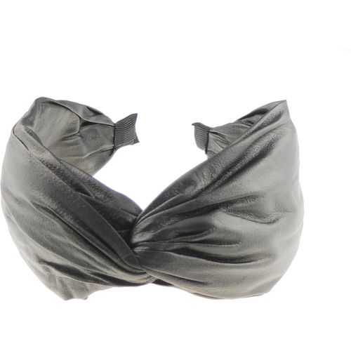 Kal-Serre-Tête Large En Cuir Souple Pour Femme Noir